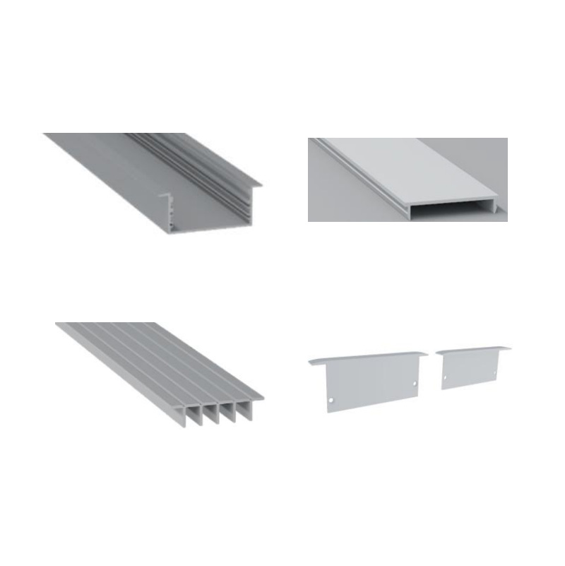 Recessed Aluminum LED Channel For LED Strip Lighting - Inner Width 53mm Recessed Aluminum LED Channel For LED Strip Lighting - Inner Width 53mm